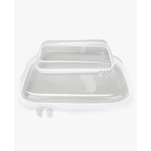 Clear Zipper Case, Hard Shell Zipper Case,Clear pencil pouch,Diaper Bag, Toiletry Pouch, Travel Organizer,Toy Storage Bins