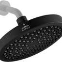 Shower Head High Pressure Rain Premium Quality Luxury Design Anti-Clogging Silicone Nozzles Adjustable Replacement for Bathroom Shower Heads (6 inch Round) (Matte Black)