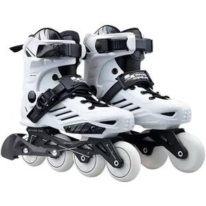 Inline Skates, High Performance Roller Skates with Washable Lining for Men Women Adult Beginners (US Men 6/Women 7, White)