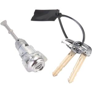 Front Door Lock Cylinder Set with Keys for Hyundai Elantra 2017-2020 | 2 Keys, Silver Tone | Left Driver Side Door Lock Cylinder Replaces 81970-F0000, 81970F0000