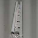 White Tension Curtain Rod for Windows 28 to 48 inch, Adjustable Expandable Pressure Spring Curtain Rod No Drilling, 7/8" Curtain Rod for Bedroom Doorway Closet Door