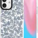 ChiCsFleur for iPhone 16 Case, TPU Phone case with Camera Protection for Women Girls Teens - Blue Silver Leaf Gift Design Chinoiserie Decor Colored Natural Artsy Sorority Aesthetic Unique (IndigoSophora)