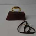 Women Vegan Leather Evening Handbag Crocodile Pattern Handle Clutch Purse Cross Body Envelope Bag