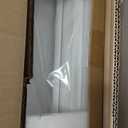 Fundin White Plastic Medicine Cabinet, Mirror Door with Round Corner Metal Frame, Recessed and Surface Mount Bathroom Wall Medicine Cabinet, 16 x 28 inch Mirror Size