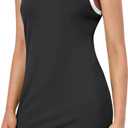 Hiverlay Women's Athletic Tennis Dress Scoop Neck Tank Dress | Sleeveless, UPF 50+, Activewear Golf Workouts Sports Exercise, Casual Summer Dress (M)