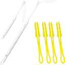 Replacement Handles Compatible with Swiffer Duster Refill, Swiffer Duster Extended Handle,Foldable & Extendable Dust Handle Only(White 5pcs)