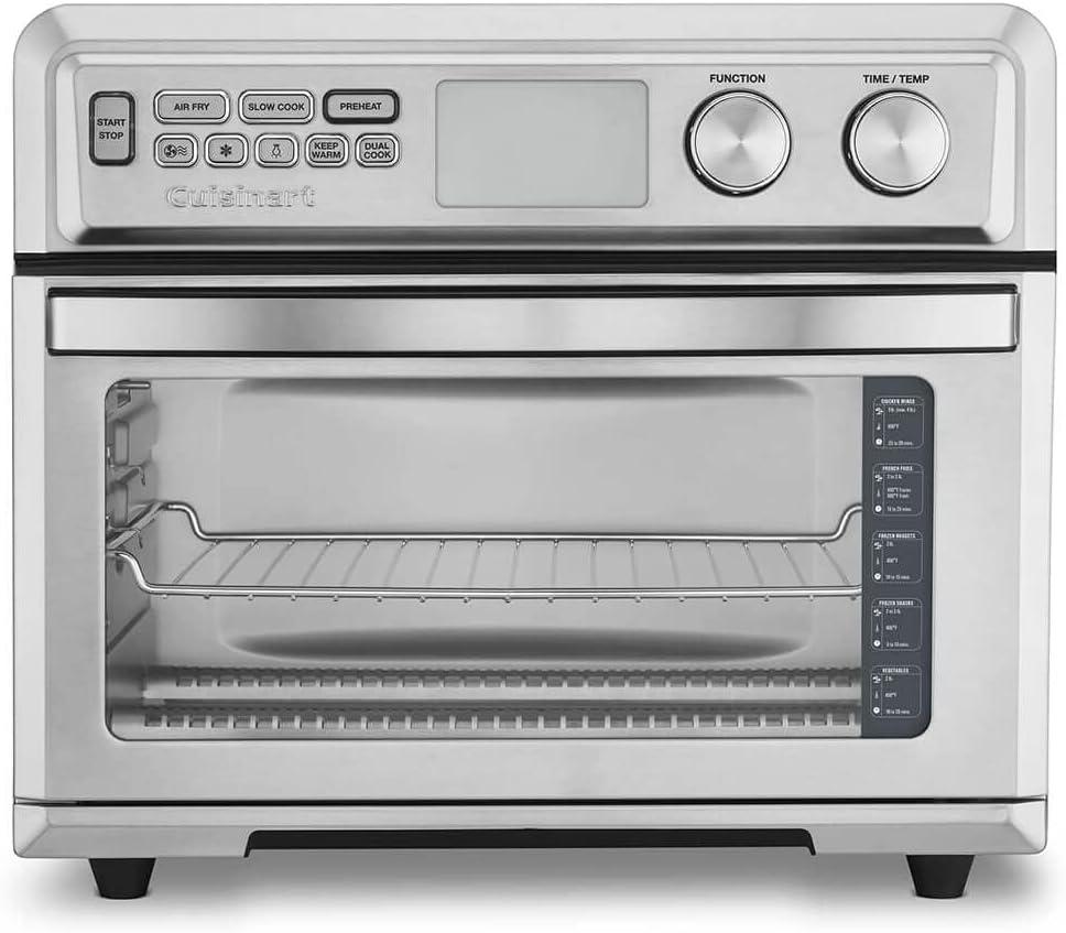 Cuisinart Air Fryer Toaster Oven with Extra-Large Capacity, 1800W Stainless Steel Oven with Digital Display, Bake, Broil, Roast & Air Fry Options, Adjustable Temperature, TOA-95NAS