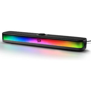 Redragon GS515 RGB Desktop Soundbar, 2.0 Channel Stereo Computer Speakers for Desktop with BT 5.3, USB-C/USB Powered, Black