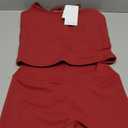 Two Piece Workout Sets For Women Tank Top Matching High Waist Booty Lifting Shorts Gym Yoga Active Wear Outfits (Medium, Burgundy)
