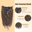 P427 Blonde Clip in Hair Extensions Real Human Hair, 22 Inch 120g/7Pcs,Full Shine Remy Human Hair,Highlight Brown Deep Wave Clip ins Brazilian Virgin Human Hair Extensions