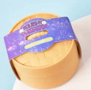  Mini Glitter Dumpling Squishy with Box Dumplings Sensory Squeeze Toy for Stress Relief Random Color 