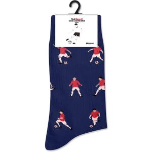 Men's Fun Football Print Mid-Calf Socks, Breathable Cotton, for Teens & Adults, Ideal Football Fan Gift, One Size