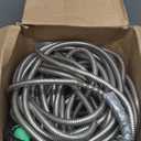 150Ft Metal Garden Hose durable stainless steel Water Hose, flexible, lightweight hose is resistant to kinks and tangles.With 10-way nozzle, strong 3/4” metal fittings, and a Stop Valve.