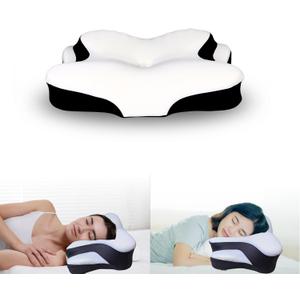 Side Sleeper Pillows for Adults - Cervical Pillow for Neck Pain Relief with Ergonomic Memory Foam, Neck Support Pillows for Sleeping, Pillow for Neck and Shoulder Pain, Contour Orthopedic Bed Pillow