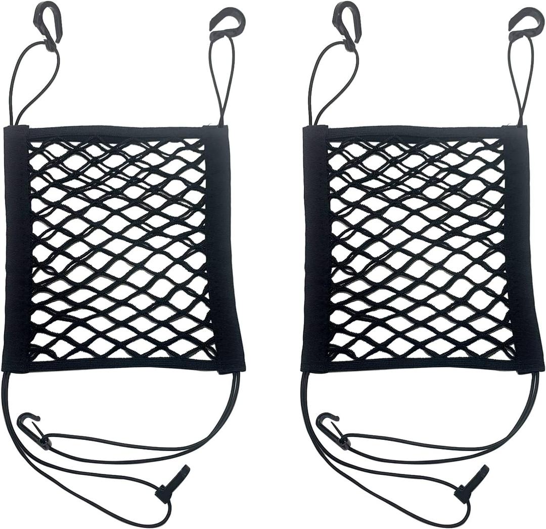 Upgrade Cargo Net for Motorcycle Helmet Storage, 11"X9.8" High-Elastic Double Layer Bungee Net (11x9.8 Inch)
