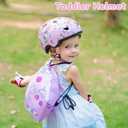 Toddler Bike Helmet with Gloves and Backpack Set, 3 Sizes for Baby Infant to Kids Ages 1-3 3-5 5-8+, Adjustable Boys Girls Bike Helmet for Bicycle/Scooter/Skateboard/Roller Skate