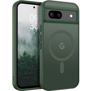 BENTOBEN for Google Pixel 8a Case, Google 8a Magnetic Case [Compatible with MagSafe] Translucent Matte Slim Shockproof Anti-Fingerprint Anti-Scratch Protective Cover for Google 8a 6.1Green