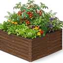 Galvanized Raised Garden Bed 4x4x2FT Outdoor Large Metal Planter Box Steel Kit for Planting Vegetables, Flowers