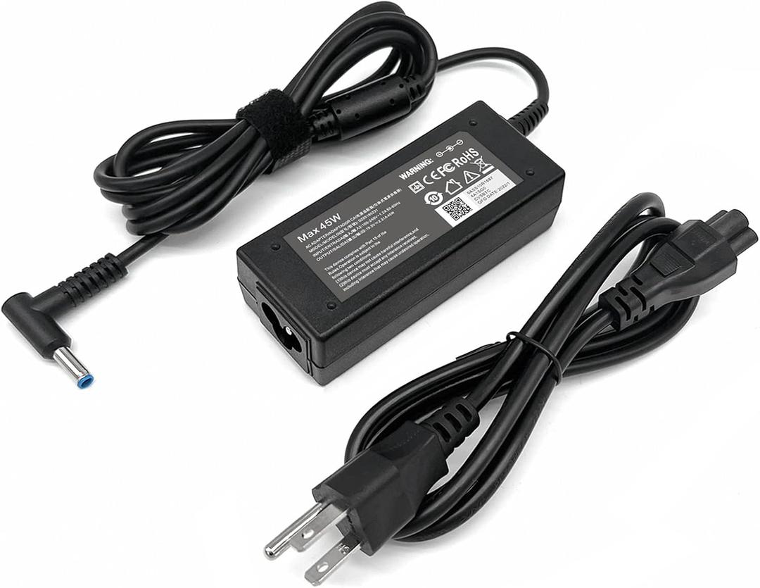 45W 19.5V 2.31A for HP Laptop Charger Blue Tip, HP Pavilion x360 11 13 15, Zbook 14u G4 G5 15u 15 G3, 15-f111dx 15-f211wm 15-f233wm 15-f278nr 15-r052nr 15-r132wm with Power Cord (45W HP laptop charger)