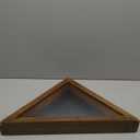 HBCY Creations Flag Display Case for 5' x 9.5' American Veteran Burial Solid Wood Rustic Brown Frame with Glass Front Wall Mount or Standing Display, Box