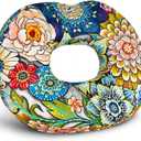 Donut Pillow for Tailbone Pain, Hemorrhoid Pillow for Sitting, Memory Foam Donut Hemorrhoids Seat Cushion for Tailbone Pain Relief & Women Postpartum Pregnancy (Flower02)