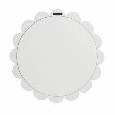  New View Scallop Edge Mirror with White Frame