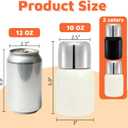 2 Pack Small Insulated Water Bottle, 10 Oz Wide Mouth Stainless Steel Drinking Bottles, Portable Leak-proof Sport Travel Flask Coffee Mug for Keep Drink Cold Hot