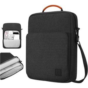 Dadanism 9-11 Inch Tablet Sleeve Bag Carrying Case with Shoulder Strap for iPad (A16) 11", iPad 10th Gen 10.9", iPad Air M4/Pro M5 11", iPad 9/8/7th 10.2", Galaxy Tab A11+ Plus 11",Black & Grey