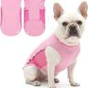 UPF 50+ Sun Protection Sleeveless Dog Shirt for Medium Dogs - Breathable Lightweight Sports Fan T-Shirt with Reflective Strips, UV Protective Apparel P23ST00503XXL