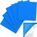 Classic Baseplates, Peel and Stick Base Plates for Building Bricks, Compatible with Major Brands, Self-Adhersive Base for Bricks 10" x 10", 6 Pack Blue