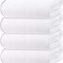 Cosy Family Microfiber 4 Pack Bath Towel Set, Lightweight and Quick Drying, Ultra Soft Highly Absorbent Towels for Bathroom, Gym, Hotel, Beach and Spa (White)