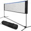 Portable Badminton Net Set, 17FT Wide, Adjustable Height Multi Sport Net for Pickleball, Tennis, Volleyball, Soccer Tennis, Indoor Outdoor with Carry Bag, Easy Setup for Backyard