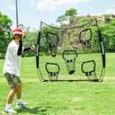 BaseGoal Football Nets for Throwing,Football Target,Quarterback Training Equipment with Target Pockets for Improving Football Accuracy Throwing-8 x 8 ft Nets