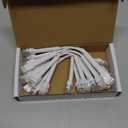 Everest Ultra Slim Cat6a Ethernet Patch Cables 0.5ft (10-Pack) White - 6 Inch 10GB Cat 6a Patch Cable - Bendable, Flexible & Thin Ethernet Cable - 32AWG 550MHZ Cat6a Cables - 100% Copper Wires