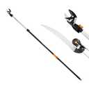 Fiskars 8-12 Ft Extendable 2-in-1 Tree Pruner & Pole Saw with Rotating Head
Manual Cordless Trimmer, 15" Double-Grind Saw Blade, Double-Locking & Lightweight Aluminum Pole, Garden & Yard Care Tool
