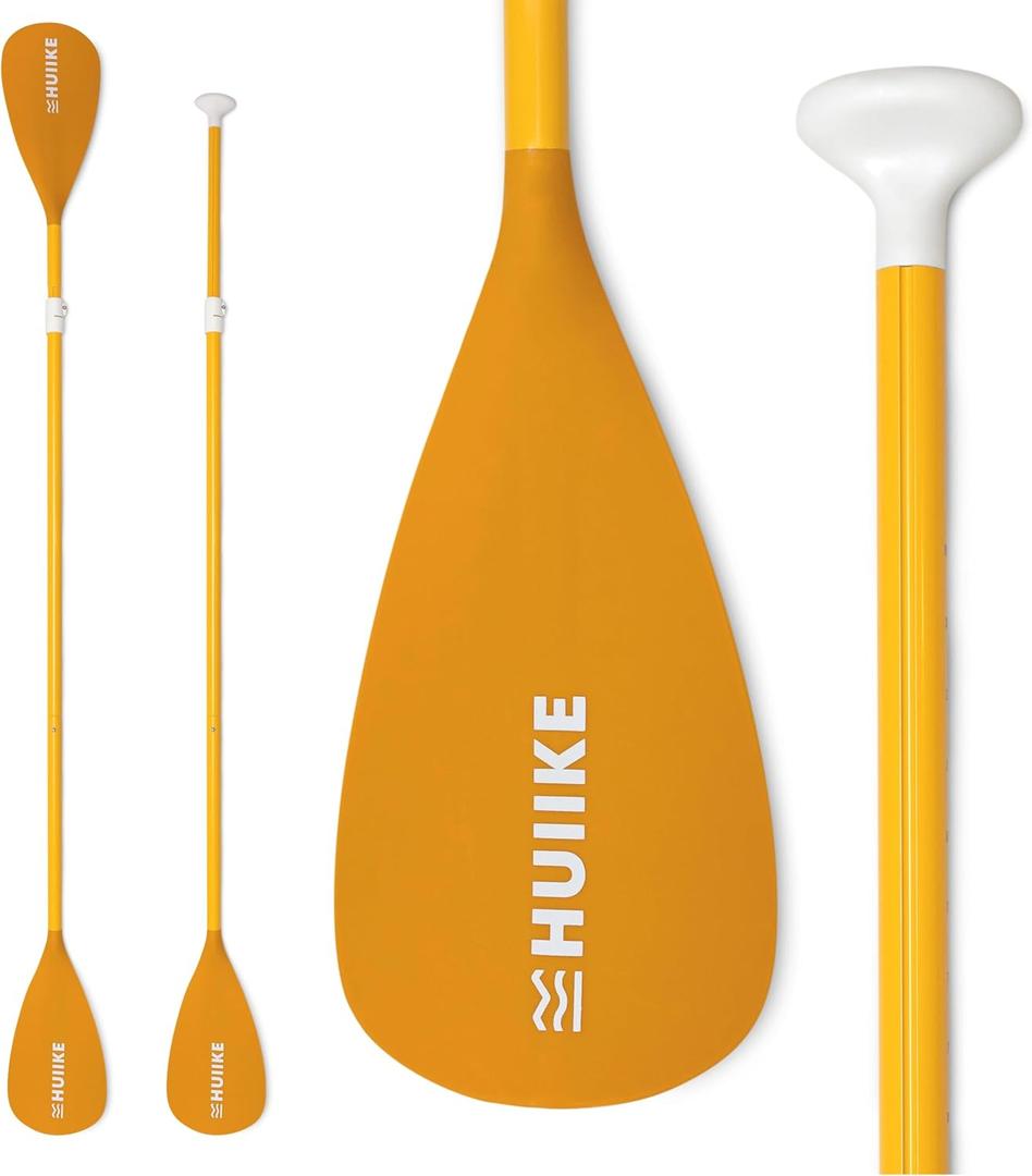 HUIIKE Paddle Board Paddle 2-in-1 Aluminum Sup Paddleboard Oar & Kayak Detachable 4 Piece | Double Sided Sup Oar Adjustable for Stand Up Board | Packable Paddleboard Ore & Kayak for Paddleboarding