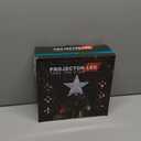 Christmas Tree Topper Projector Lights with 6 Projection Modes, Sliver Star Christmas Tree Topper with Built-in LED Projector, Dynamic Projection for Christmas Party Holiday Decoration