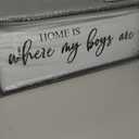 Home is Where My Boys are Sign Framed Wall Art, 32''12'' Rustic Horizontal My Son Plaque with Black Frame for Baby Kid Boy Son Teen Toddlers Room, Horizontal Mom of Boys Gifts Nursery Decor