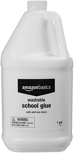 Amazon Basics All Purpose Washable School Craft Liquid Glue for Making Slime, Arts and Crafts, White, 1 Gallon, Single Pack
