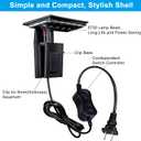 WEAVERBIRD Aquarium Light Fish Tank LED Light 6W 12 LED Planted Clip Lamp for 8-15Inch 6mm Thick Fish Tanks