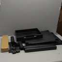 HUANUO Printer Stand with Cable Management and Storage Drawer, Printer Table with Locking Wheels, 14.1-inch Maximum Height Printer Cart for Under Desk, Home, Office, HNDPS