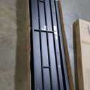 Full Size Loft Bed with Desk and Shelves, Metal Loft Bed with Ladder and Guardrails, Loft Bed Frame for Bedroom, Black