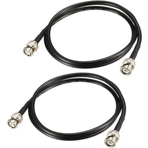 2 x uxcell RG58 Coaxial Cable with BNC Male to BNC Male Connectors 50 Ohm 3 Ft 2pcs
