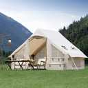 TOMOUNT Inflatable Tent Glamping Tent for Family Camping 9.8 * 6.8 * 6.5ft High 3-4 Person Air Tent with Pump Blow up