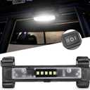 UTV Dome Light, Rfroad Lighting Universal Roll Bar Mount LED Lights UTV Interior Light Roll Cage Utility Lights for SXS Polaris RZR Can Am ATV Truck Car Off Road Kawasaki Golf Car (White and White)