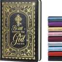 LBWCER Be Still Journal for Women, Christian Gifts for Women,200 Pages, A5 Hardcover Leather Journals for Writing, School, Travel, Business, Work, Home (Be still 46:10 Black)