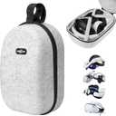 Sarlar Large Hard Carrying Case Compatible with Oculus Meta Quest 3S/3/2 & PS VR2 Gaming Headset and KIWI Design, BOBOVR M3/M2 Pro, SUPERUS, Saqico and All Head Strap with Battery