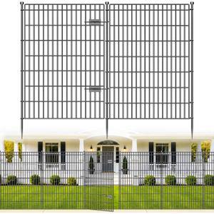 No Dig Garden Fence, Dog Fencing Outdoor for Yard, 10 Panels with Gate
48in(H) × 23.6ft(L) Rustproof Metal Animal Barrier Fence for Gardens, Patios and Decorative Flower Beds, Temporary Fencing