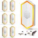 2026 Upgraded Ultrasonic Pest Repeller for Pest Control, 4-Mode Indoor Mouse Repellent Ultrasonic Plug in for Mice, Roaches, Spiders, Rodent Repellent, Ultrasonic Mouse Repellent, 6-Pack