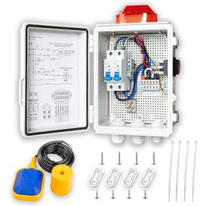 Upgraded Sump Pump Alarm - Smaller Size, Upgraded Mold, Multiple Granheads (M20*2, M16), Power Light - 110DB High Water Alarm for Sump, Septic, Pond & Tank